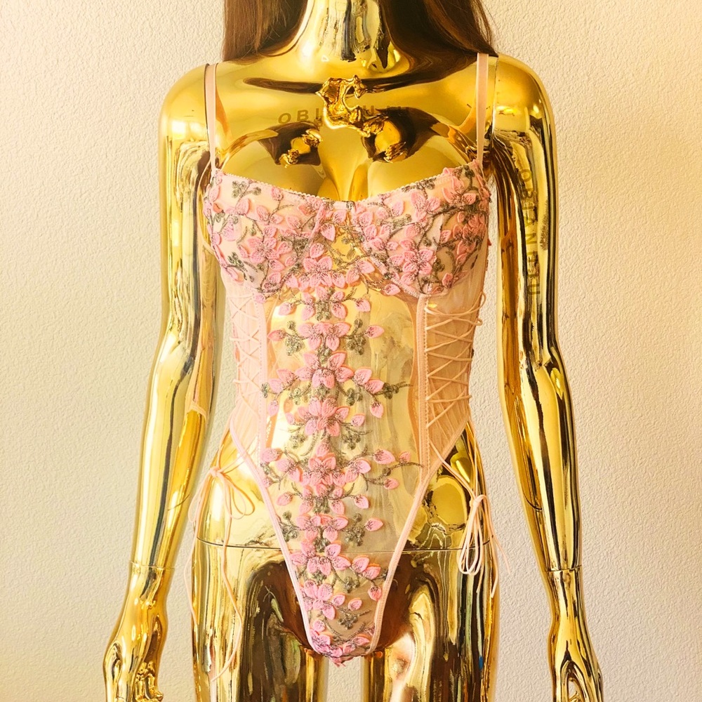 Amara - Floral Bodysuit Lingerie
